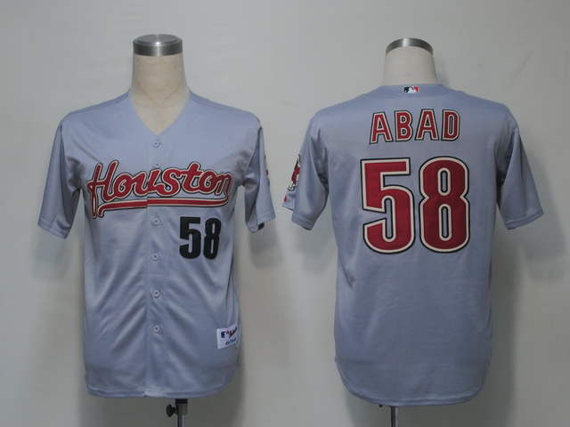 Houston Astros 58 Abad gray men baseball mlb jerseys