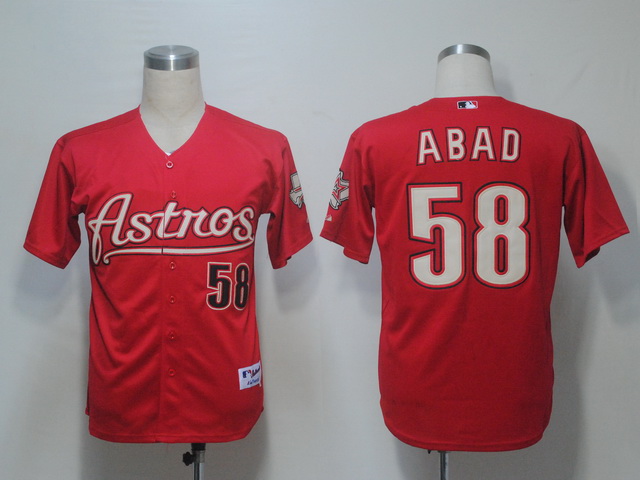 Houston Astros 58 Abad red men baseball mlb jerseys