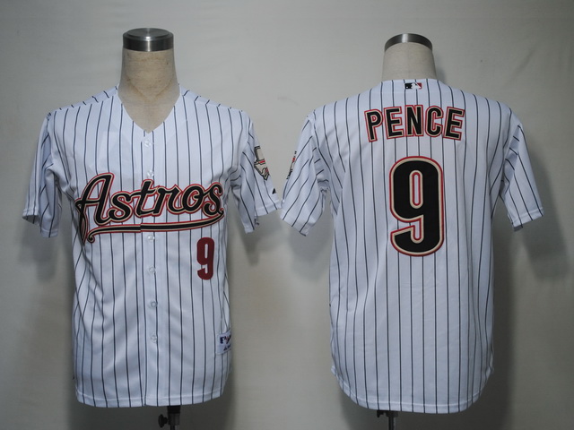 Houston Astros 9 Pence White men baseball mlb jerseys