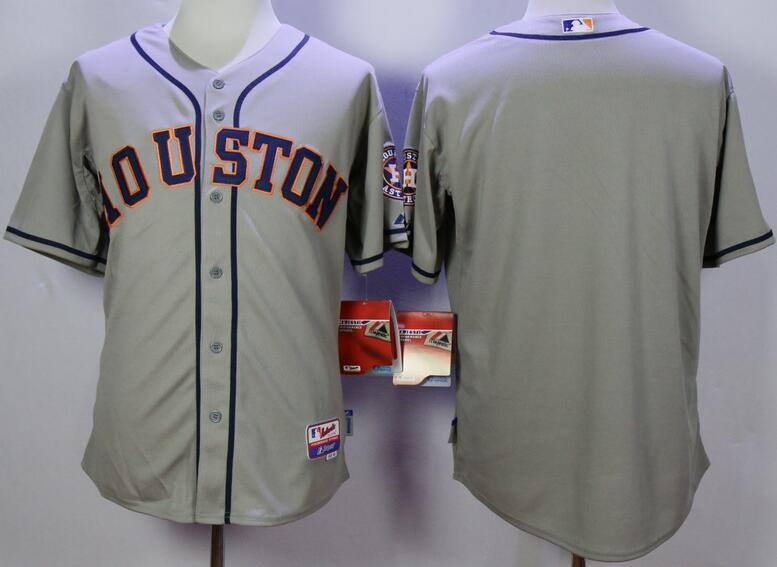 Houston Astros blank gray men baseball mlb jerseys