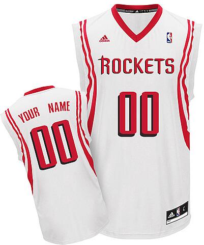 Houston Rockets Custom white adidas Home Jersey for sale