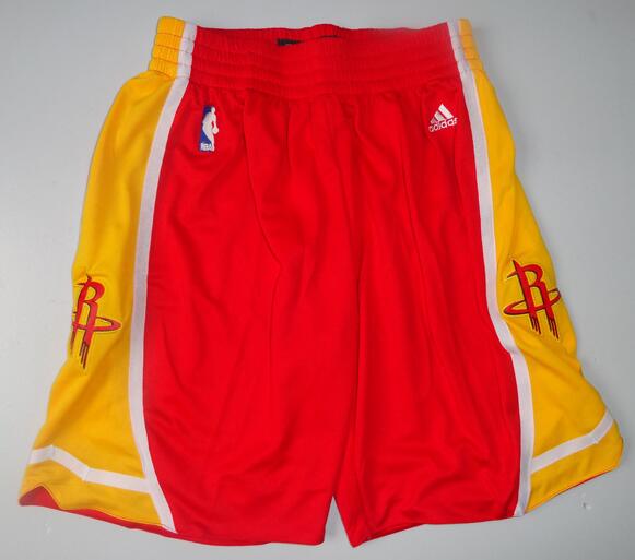 Houston Rockets throwback nba shorts red yellow