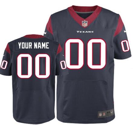 Houston Texans Nike blue Custom Elite Jersey for Men women youth kids