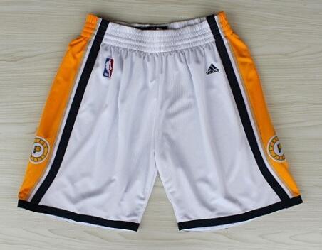 Indiana Pacers white yellow nba shorts