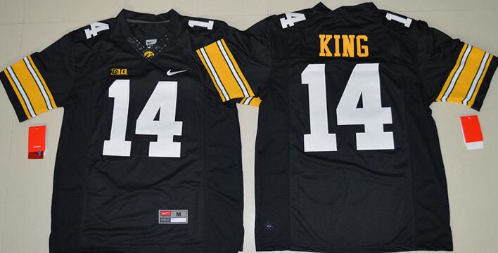 Iowa Hawkeyes 14 Desmond King black men NCAA college Football Jerseys