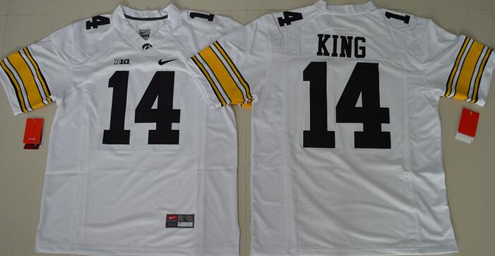 Iowa Hawkeyes 14 Desmond King white men NCAA college Football Jerseys