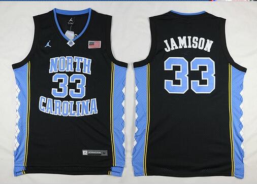 Jamison North Carolina #33 Black College Basketball Jersey
