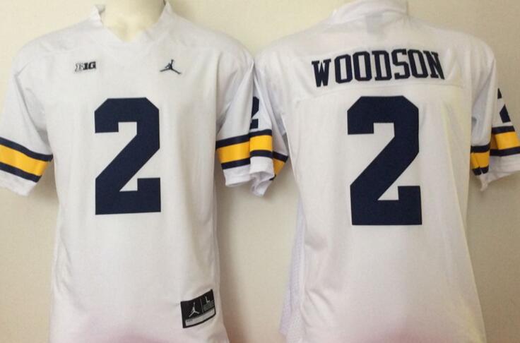 Jordan Michigan Wolverines 2 Charles Woodson white men NCAA college Football Jerseys Jordan Michigan Wolverines 2 Charles Woodson white men NCAA college Football Jerseys