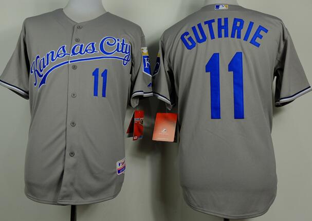 Kansas City Royals 11 guthrie grey men mlb baseball jersey