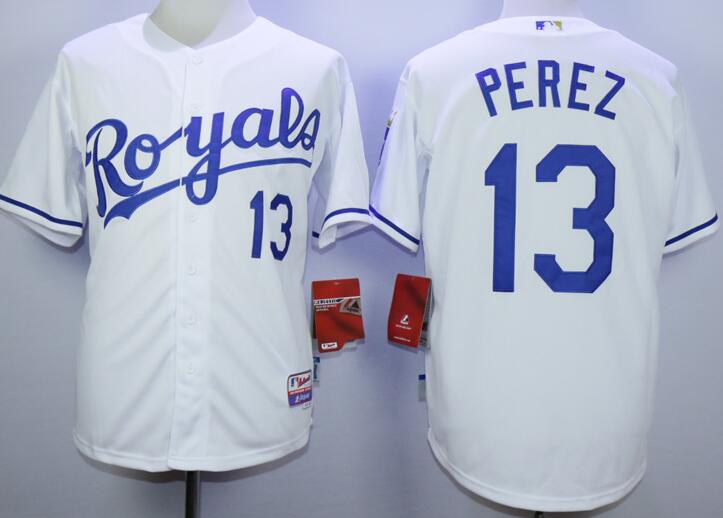 Kansas City Royals 13 Aviles White men baseball mlb  jersey