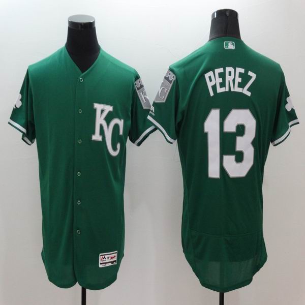 Kansas City Royals 13 Salvador Perez green Flexbase Authentic Collection men baseball mlb Jersey