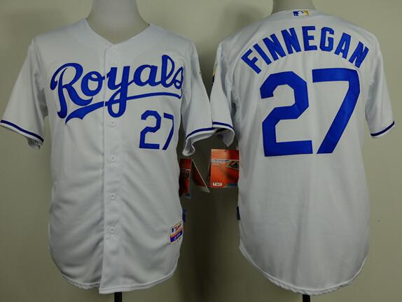 Kansas City Royals 27 finnegan white men baseball mlb jerseys