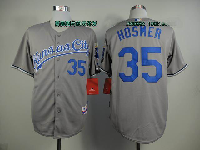 Kansas City Royals 35 Eric Hosmer gray men baseball mlb Jerseys