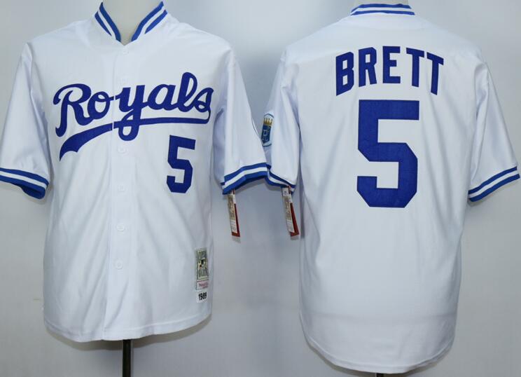 Kansas City Royals 5 Brett White men baseball mlb jerseys