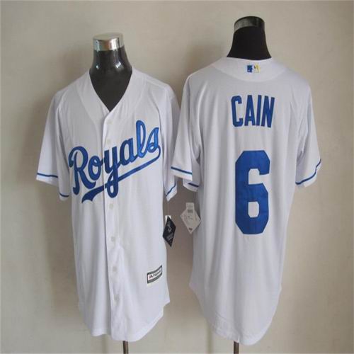 Kansas City Royals 6 Lorenzo Cain white men baseball mlb jerseys