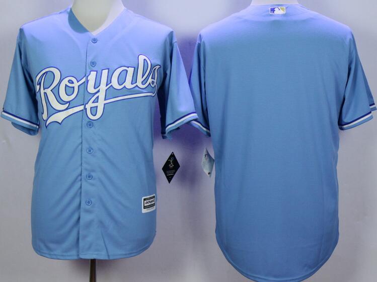 Kansas City Royals Blank skyblue men baseball mlb Jerseys