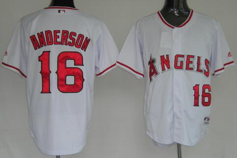 Los Angeles Angels 16 Anderson white men baseball mlb Jerseys