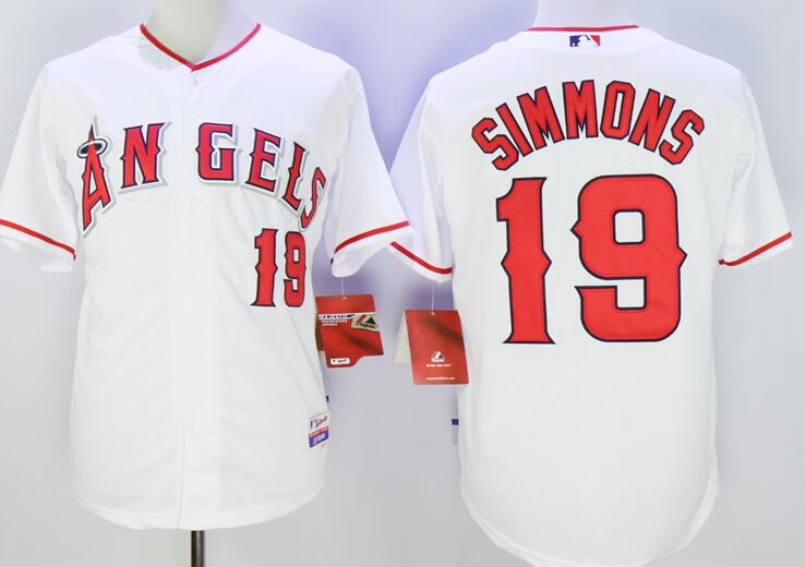 Los Angeles Angels 19 andrelton simmons white men baseball mlb jersey