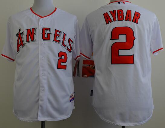 Los Angeles Angels 2 Erick Aybar white men baseball mlb jerseys