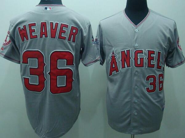 Los Angeles Angels 36 Weaver gary men baseball mlb Jerseys