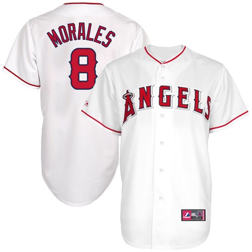 Los Angeles Angels 8 Morales White men baseball mlb Jerseys