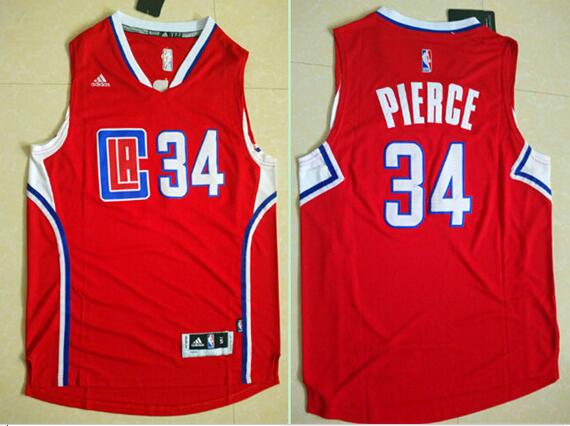 Los Angeles Clippers 34 Paul Pierce Red 2015 New Swingman Stitched adidas men nba basketball jerseys