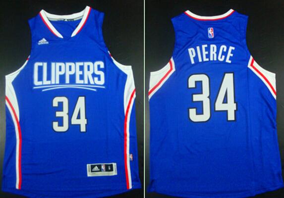 Los Angeles Clippers 34 Paul Pierce blue 2015 New Swingman Stitched adidas men nba basketball jerseys