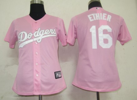 Los Angeles Dodgers 16 Pink MLB Women Jerseys