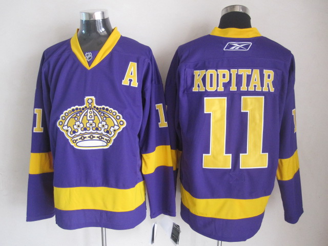 Los Angeles Kings 11 KOPITAR purple men nhl ice hockey  jerseys