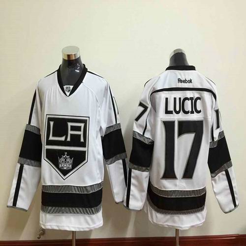 Los Angeles Kings 17 Milan Lucic White men nhl ice hockey  jerseys