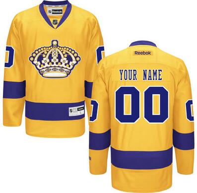 Los Angeles Kings yellow NHL Jersey custom any name number