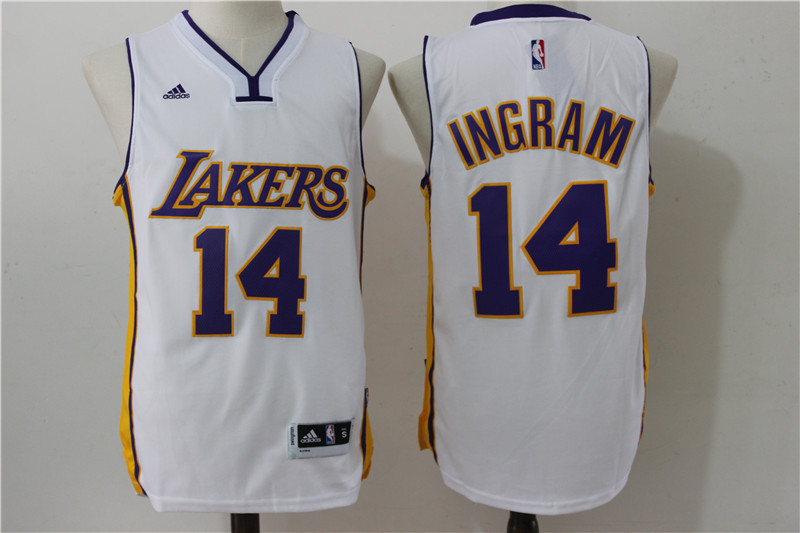 Los Angeles Lakers 14 Brandon Ingram white adidas men nba basketball jerseys