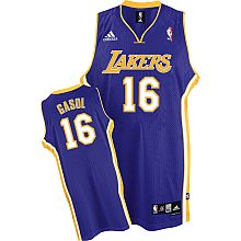 Los Angeles Lakers 16 Pau Gasol purple adidas men nba basketball jerseys