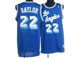Los Angeles Lakers 22 BAYLOR blue  adidas men nba basketball jerseys