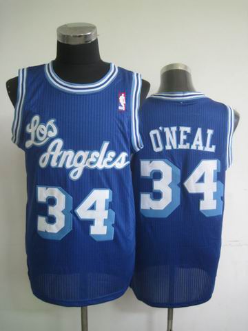 Los Angeles Lakers 34 O'NEAL  blue adidas men nba basketball jerseys