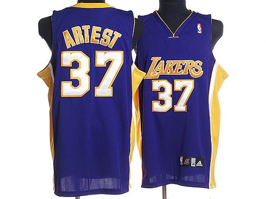 Los Angeles Lakers 37 Artest purple adidas men nba basketball jerseys