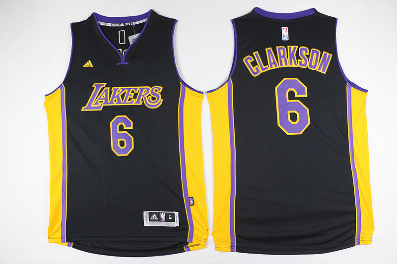 Los Angeles Lakers 6 Jordan Clarkson black adidas men nba basketball jerseys