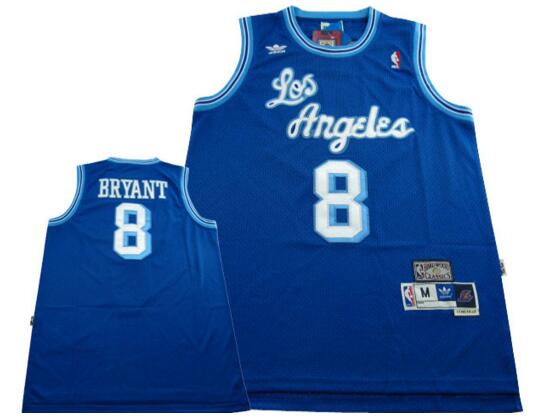 Los Angeles Lakers 8 Kobe Bryant Blue adidas men nba basketball jersey