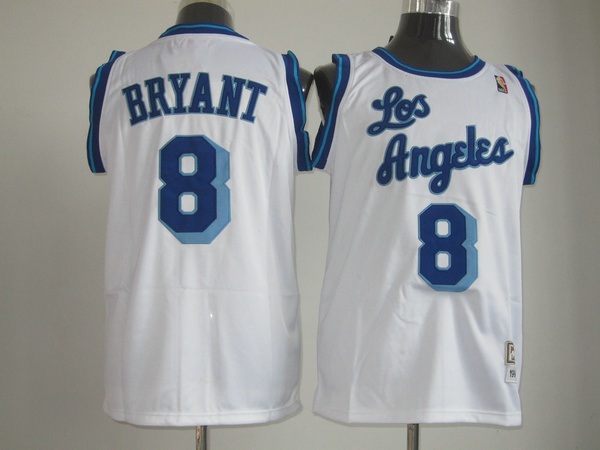 Los Angeles Lakers 8 Kobe Bryant White  adidas men nba basketball jerseys