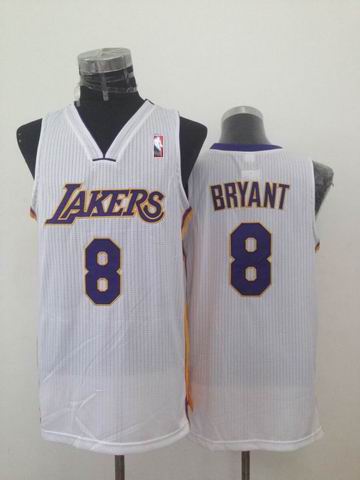 Los Angeles Lakers 8 Kobe Bryant white adidas men nba basketball jerseys