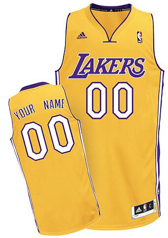 Los Angeles Lakers Custom Swingman yellow Home Jersey for sale