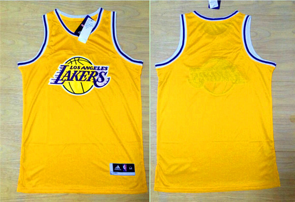 Los Angeles Lakers blank yellow  adidas men nba basketball jerseys