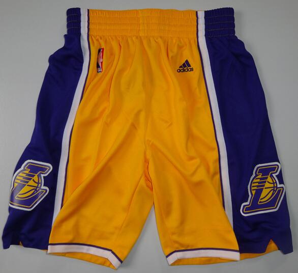 Los Angeles Lakers yellow purple basketball shorts