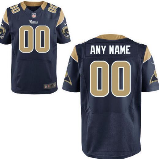 Los Angeles Rams Nike Navy blue Custom Elite Jersey for Men women youth kids