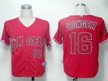 Los angeles angels 16 CONGER red men baseball mlb Jerseys