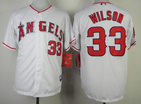 Los angeles angels 33 Wilson White men baseball mlb Jerseys-wlx