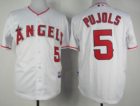 Los angeles angels 5 Albert Pujols white men baseball mlb Jersey