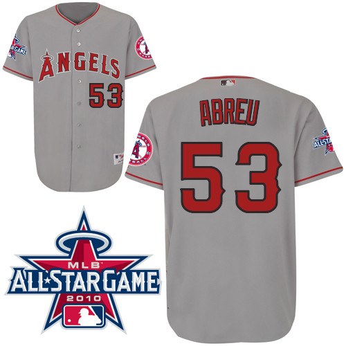 Los angeles angels 53 Bobby Abreu 2001 Cool Base Gray men baseball mlb Jersey