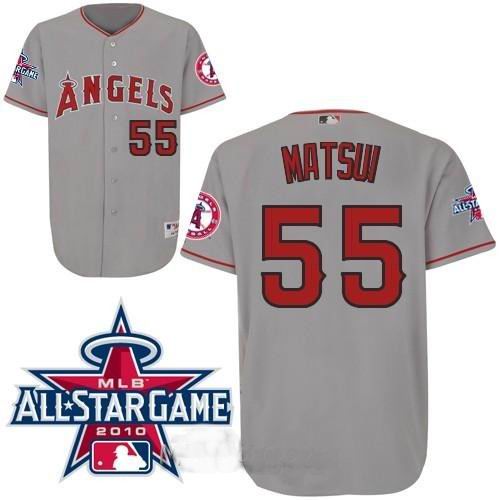 Los angeles angels 55 Hideki Matsui Cool Base Gray men baseball mlb Jersey