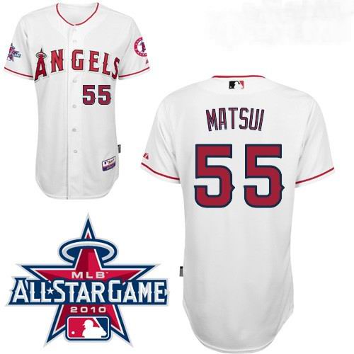 Los angeles angels 55 Hideki Matsui Cool Base White men baseball mlb Jersey